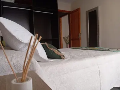 Cama o camas de una habitación en La Casita de Diego