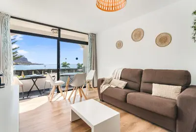 Zona de estar de Home2Book Cosy Studio Pool Sea Views Mogán