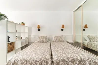 Cama o camas de una habitación en Home2Book Cosy Studio Pool Sea Views Mogán