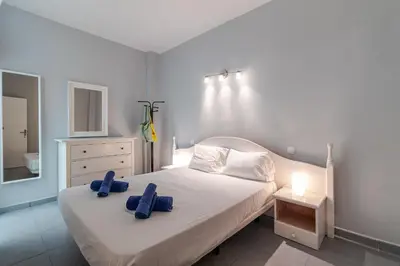 Cama o camas de una habitación en Apartment in Salinetas Beach