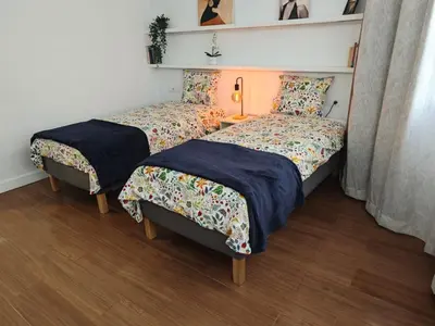 Cama o camas de una habitación en El Refugio de Silvia