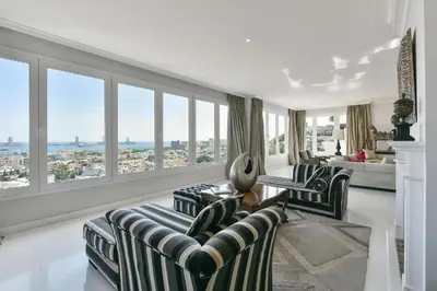 Zona de estar de Seaview Holiday Rental by VillaGranCanaria