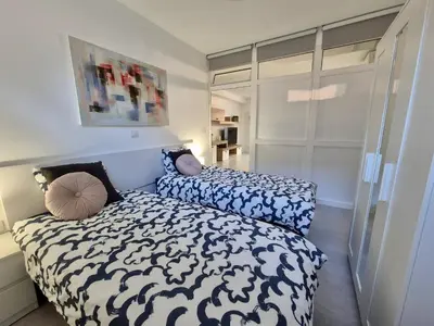 Cama o camas de una habitación en Casa Vista Mar Meloneras