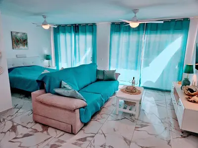 Zona de estar de Blue Sky Apartment