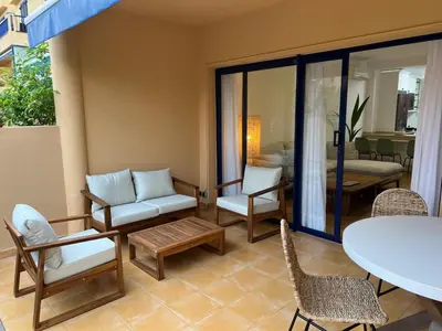 Zona de estar de Meloneras Garden Bungalow