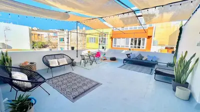 Zona de estar de Comfy design isleta near the beach