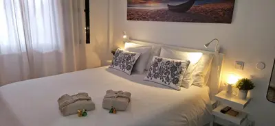 Cama o camas de una habitación en lujoso apartamento con vistas a la playa en el Sur de Gran Canaria