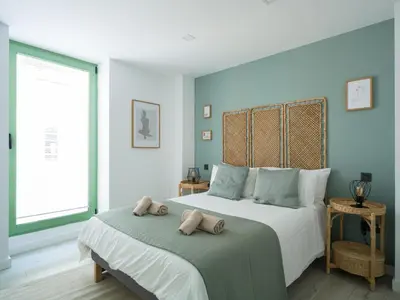 Cama o camas de una habitación en Apartamento moderno en centro historico GB2A