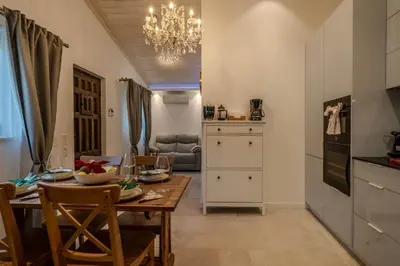 Una cocina o zona de cocina en Cabaña en Finca
