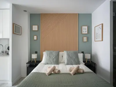 Cama o camas de una habitación en Estudio en zona historica peatonal Las Palmas GB2C