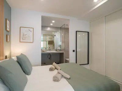 Cama o camas de una habitación en Estudio en zona historica peatonal Las Palmas GB2C