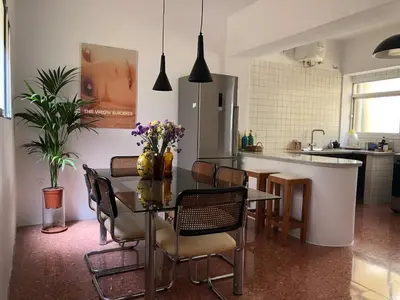 Una cocina o zona de cocina en Rooftop City Center LPA