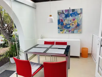 Zona de estar de Holiday Bungalow Parque Golf