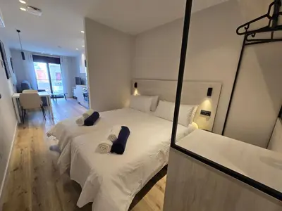 Cama o camas de una habitación en VV Almansa Canteras I 