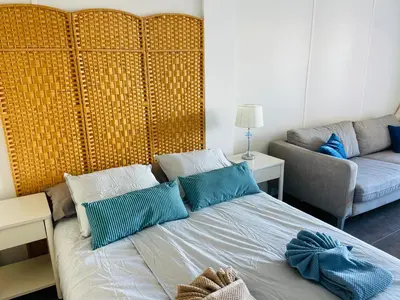 Cama o camas de una habitación en Studio Atlantico
