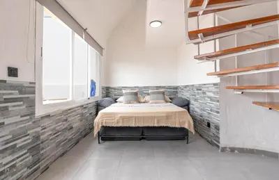 Cama o camas de una habitación en Private Jacuzzi with sea view and pool