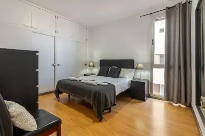 Cama o camas de una habitación en Seafront Terrace Apartment Las Canteras