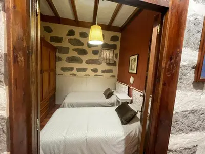 Cama o camas de una habitación en Casa La Candelaria - Moya