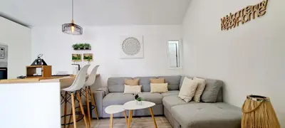 Zona de estar de Paraiso en Maspalomas, Bonito y Moderno Bungalow