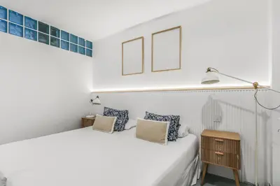 Cama o camas de una habitación en Beachside Comfort Las Canteras