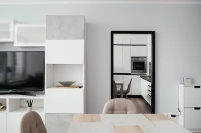 Una televisión o centro de entretenimiento en Apartamento Caracas lll