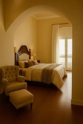 Cama o camas de una habitación en Hacienda Clara Santiago