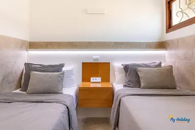 Cama o camas de una habitación en Villa Sun Paradiso