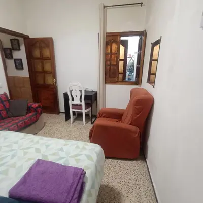 Zona de estar de Double room in La Isleta, 100 meters from Las Canteras beach