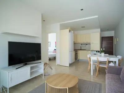 Una cocina o zona de cocina en Perchel Beach Suites Arguineguin