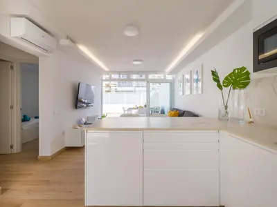 Una cocina o zona de cocina en Bungalow in Maspalomas near Golf & Beach