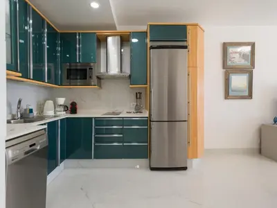 Una cocina o zona de cocina en Apartment on Mogan Beach with Sea Views
