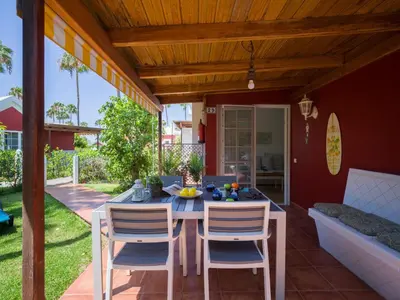 Jardín al aire libre en Bungalow in Maspalomas near Golf Course