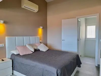 Cama o camas de una habitación en Casa Dunas y Mar