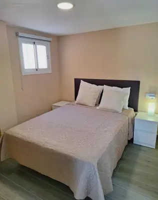 Cama o camas de una habitación en Casa Dunas y Mar