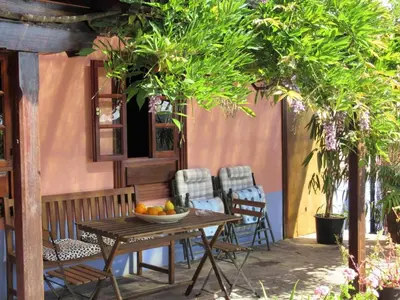 Jardín al aire libre en Casa rural El Alpendre
