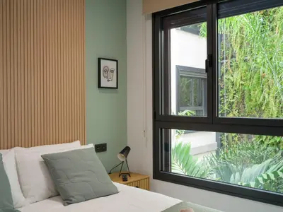 Jardín al aire libre en Moderno apartamento cerca playa Las Canteras D1D