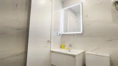 Un baño de Soundproof appartment with sea view in Maspalomas