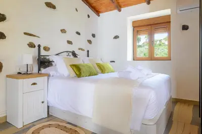 Cama o camas de una habitación en Quinta Entre Palmeras - Viviendas Vacacionales