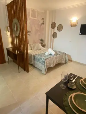 Cama o camas de una habitación en Arinaga Chakra Home
