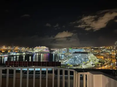 Vista general de Las Palmas de Gran Canaria o vista desde el apartamento