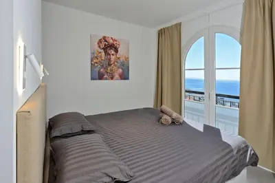 Cama o camas de una habitación en Ocean View Loma Verde