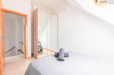 Cama o camas de una habitación en Canteras Beach Duplex
