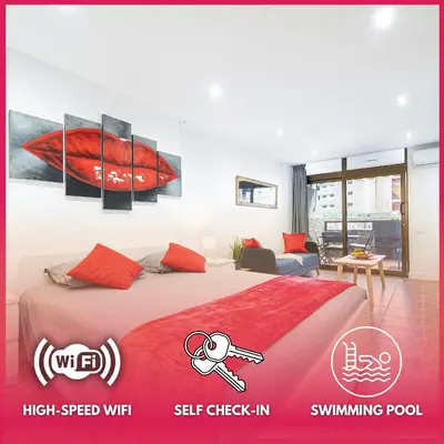 Cama o camas de una habitación en Twilight Dreams - Design apartment pool beach Playa del Ingles FKK friendly