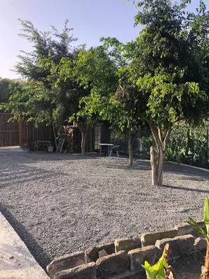 Jardín al aire libre en Casita entre plataneras, a 10 minutos Playa