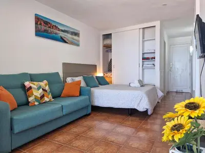 Zona de estar de Costa Alegre 1 sea view and beach