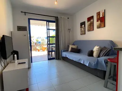 Cama o camas de una habitación en Sunny poolview bungalow in Maspalomas