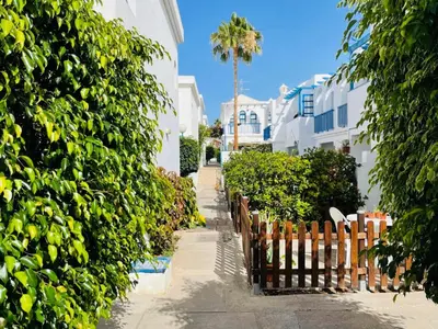 Jardín al aire libre en Maspalomas Casa Bienvenida No1