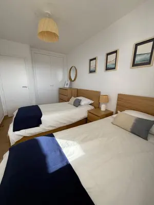 Cama o camas de una habitación en PARAISO SUNSET Puerto Rico Apartment