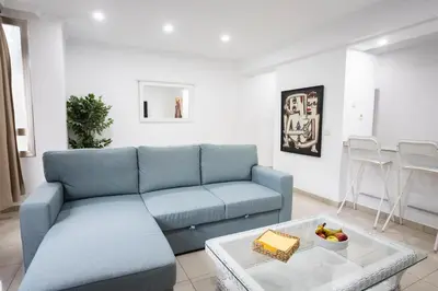 Zona de estar de Coral Canteras Playa - Frente al mar - Ideal parejas, familias o trabajo