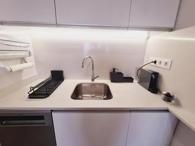 Una cocina o zona de cocina en castlerock vista mar